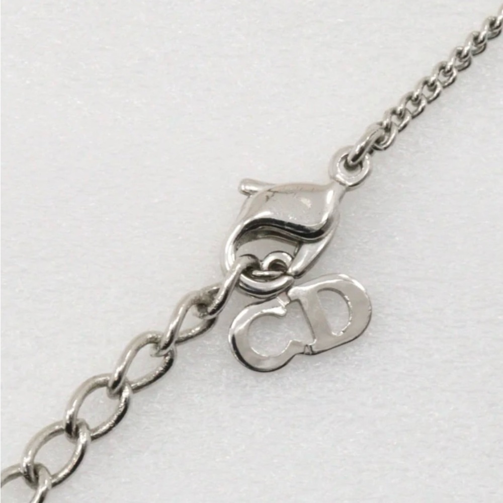 Christian Dior Silver CD Necklace with Pearl Pendant - Picture 5 of 8